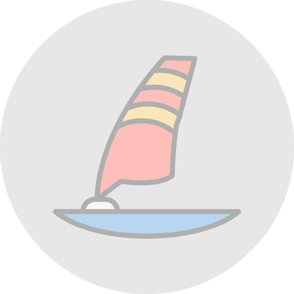 Windsurf-Vektor-Icon-Design vektor