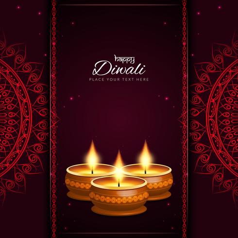 Abstrakter dekorativer glücklicher Diwali Hintergrund vektor