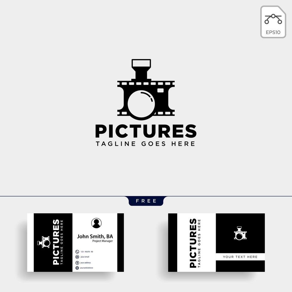 Kino Bild Fotografie einfache Logo-Vorlage Vektor-Illustration Vektor
