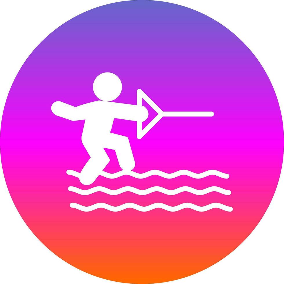 Wasser Ski Vektor Symbol Design