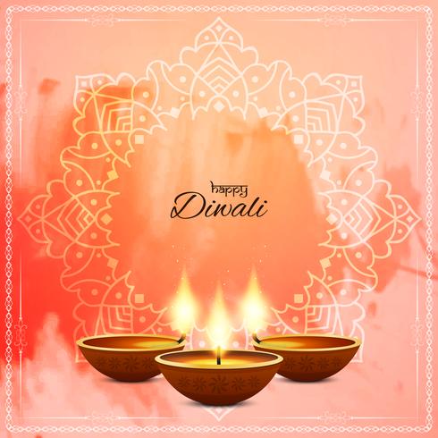Abstrakt dekorativa Happy Diwali bakgrund vektor