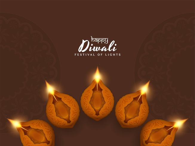 Abstrakt Glad Diwali religiös elegant bakgrund vektor