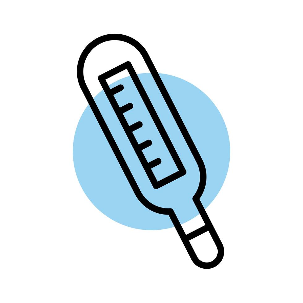 medicinsk termometer verktyg linje stilikon vektor