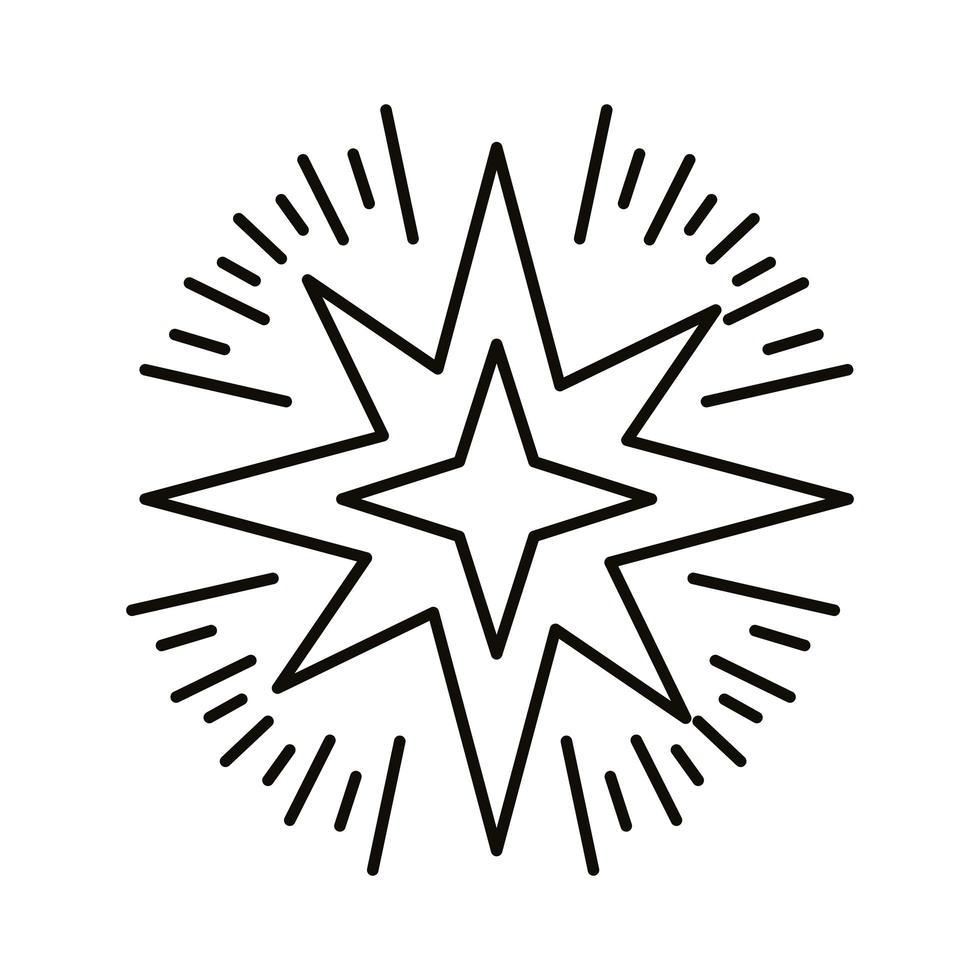 Stern Sternzeichen Symbol Linie Stil Symbol vektor