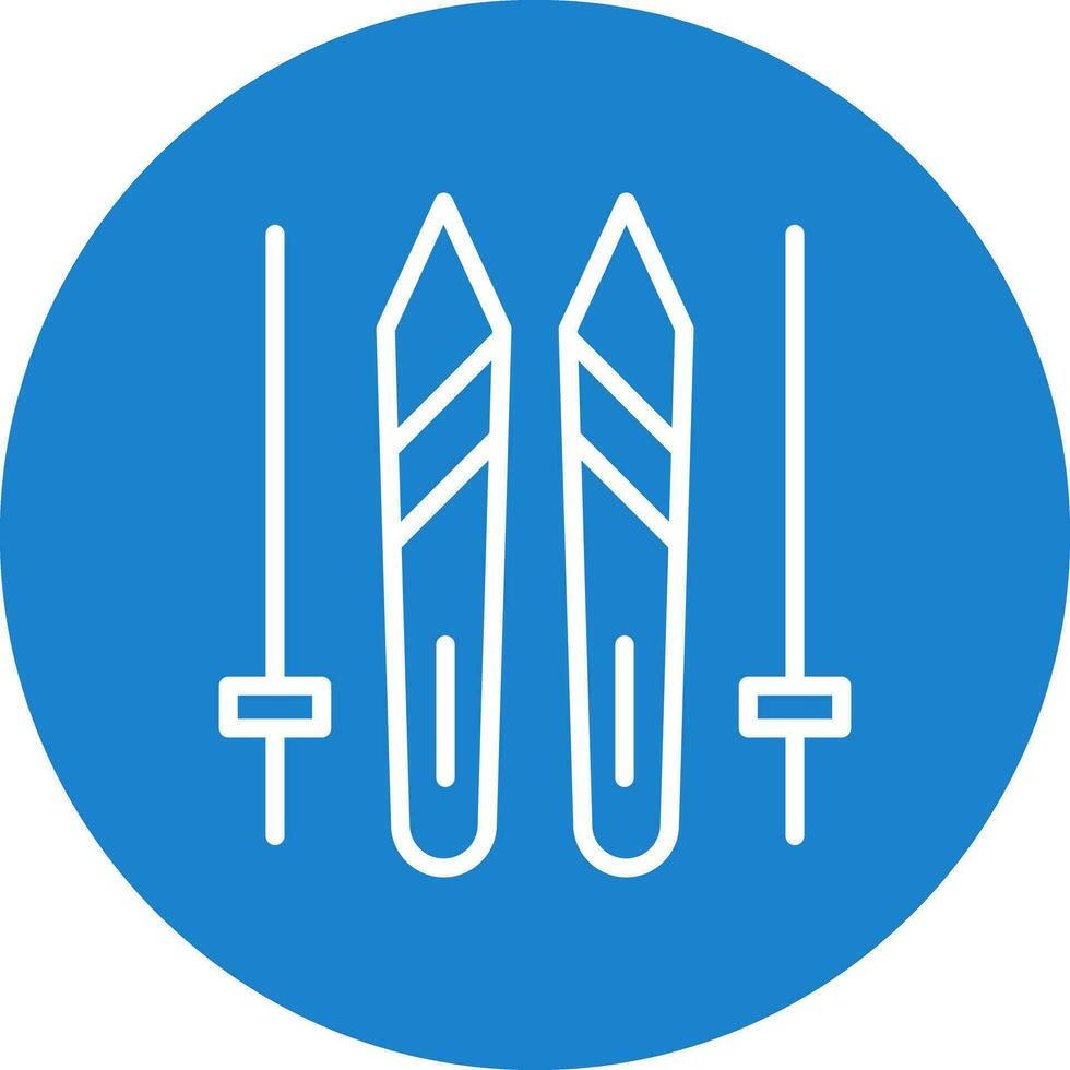 Ski Stöcke Vektor Symbol Design