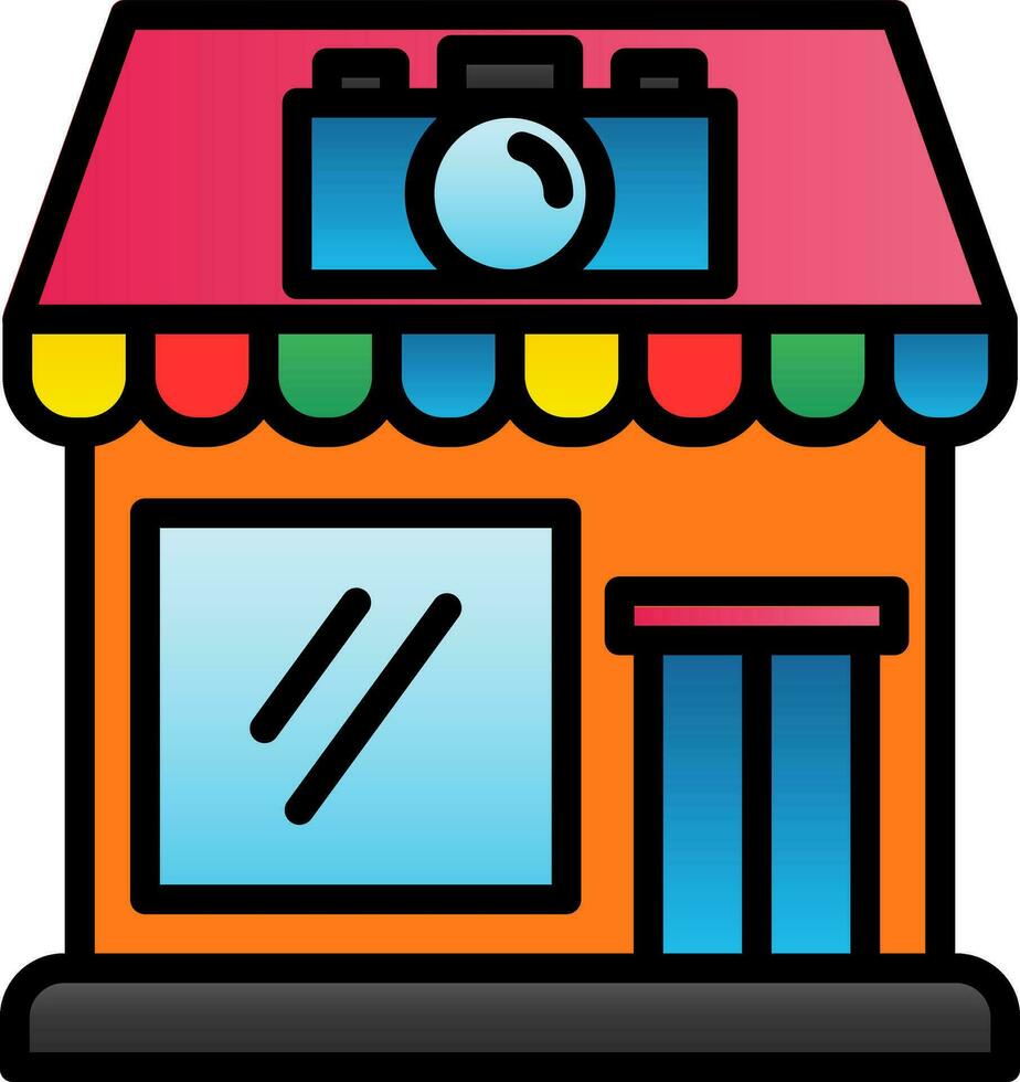 Kamera-Shop-Vektor-Icon-Design vektor