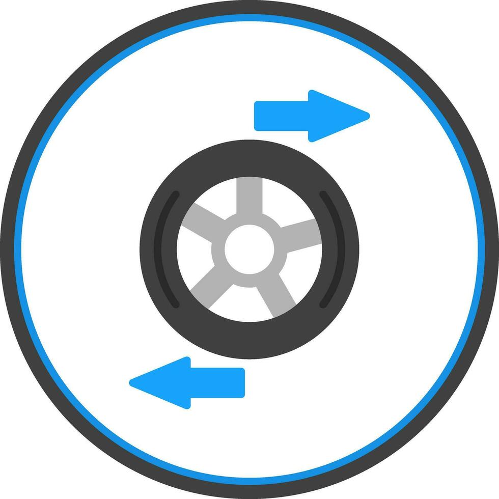 hjul inriktning vektor ikon design