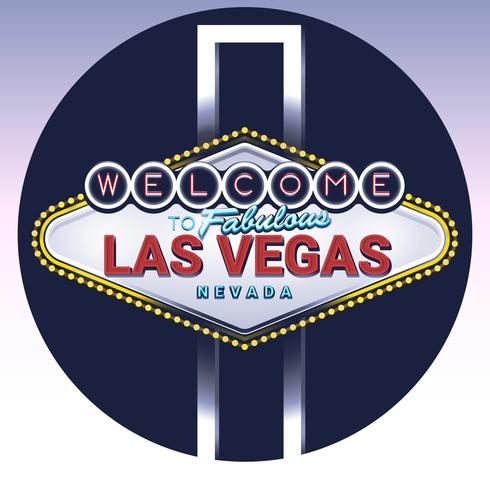 Willkommen in fabelhaften Las Vegas Nevada Zeichen vektor