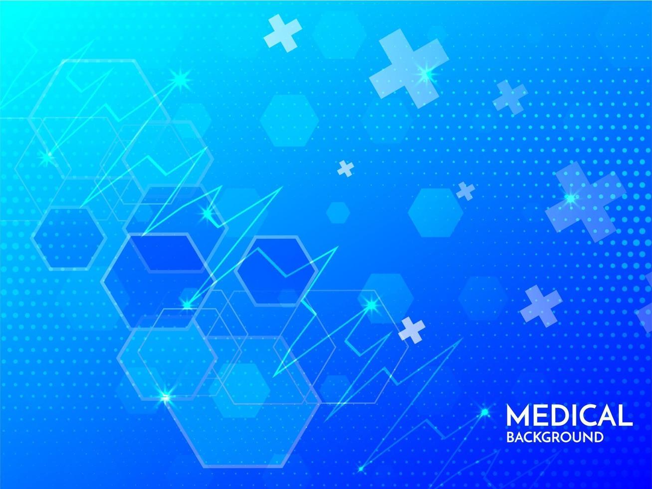 blauer Hintergrund im Gesundheitswesen und in der Medizin vektor
