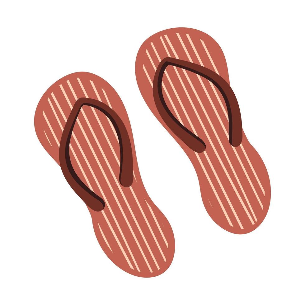 Strandschuhe mit Streifen Flip Flops Sommerschuhe vektor