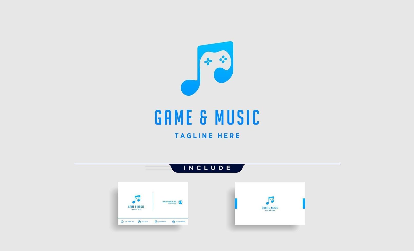 musik spel logo design mall vektor illustration vektor