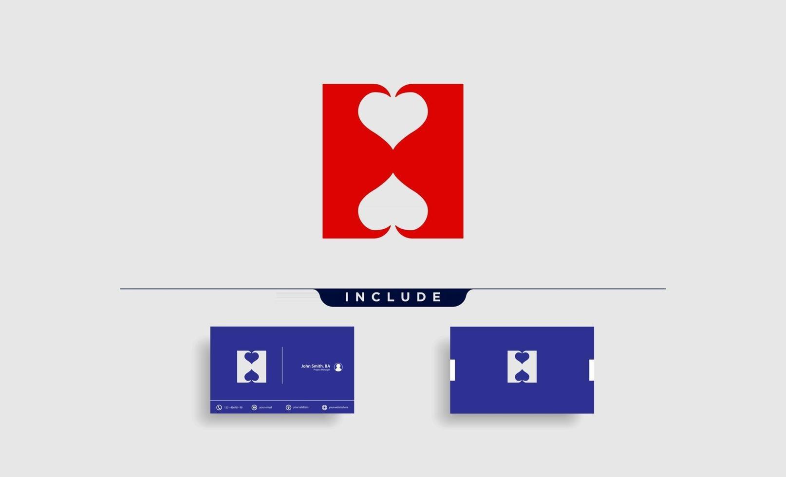 bokstaven h poker logo design mall vektor illustration ikon element vektor