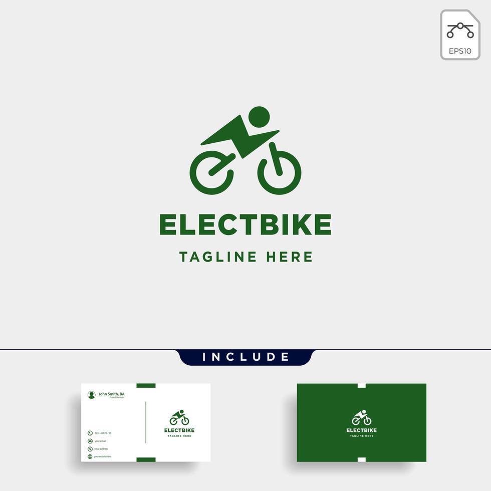 elektrischer Logo-Designvektor des Hipster-Fahrrads vektor