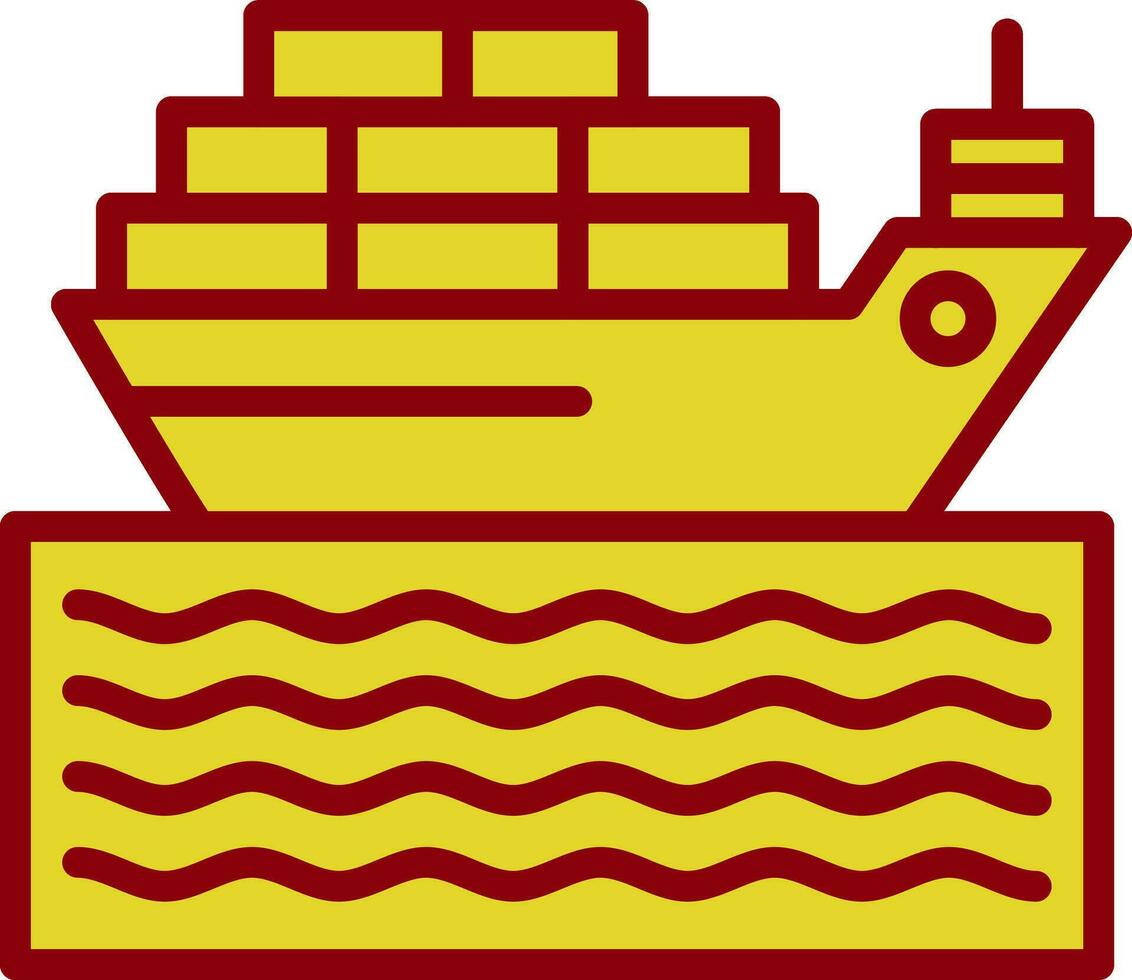 Ladung Schiff Vektor Symbol Design