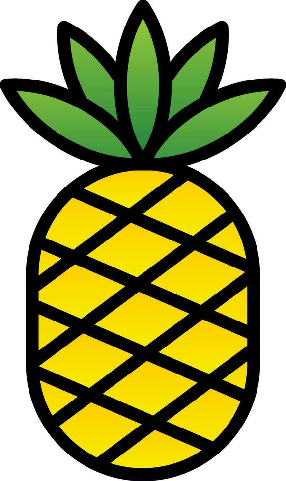 Ananas-Vektor-Icon-Design vektor