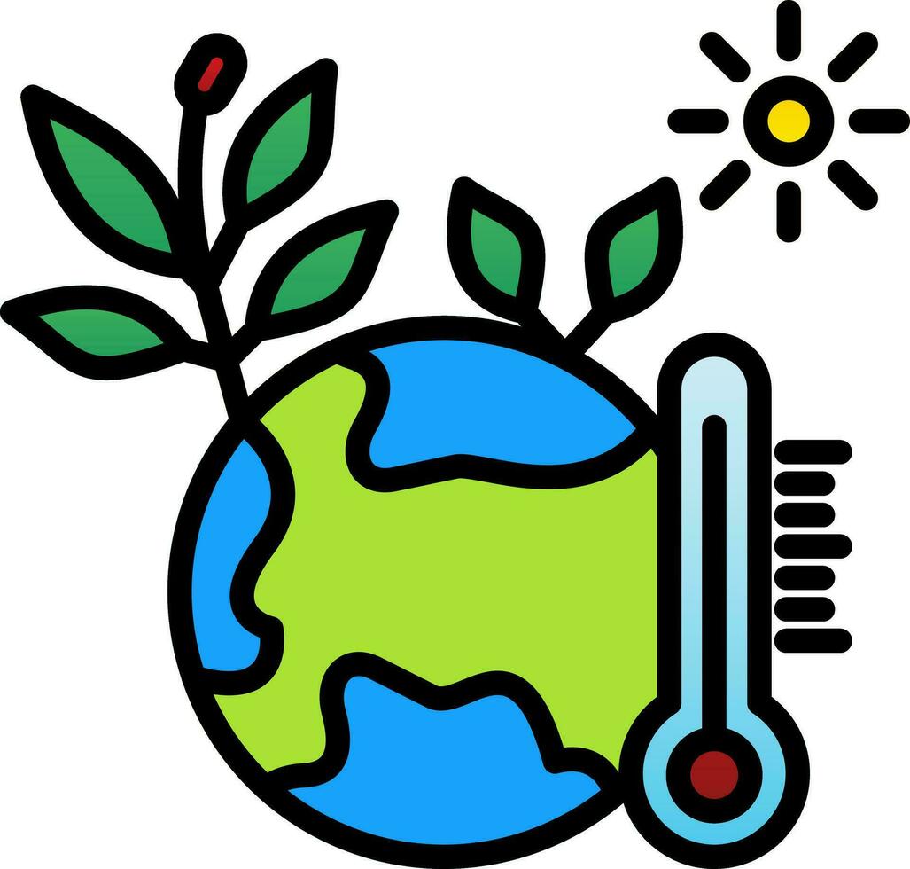 Klimawandel-Vektor-Icon-Design vektor