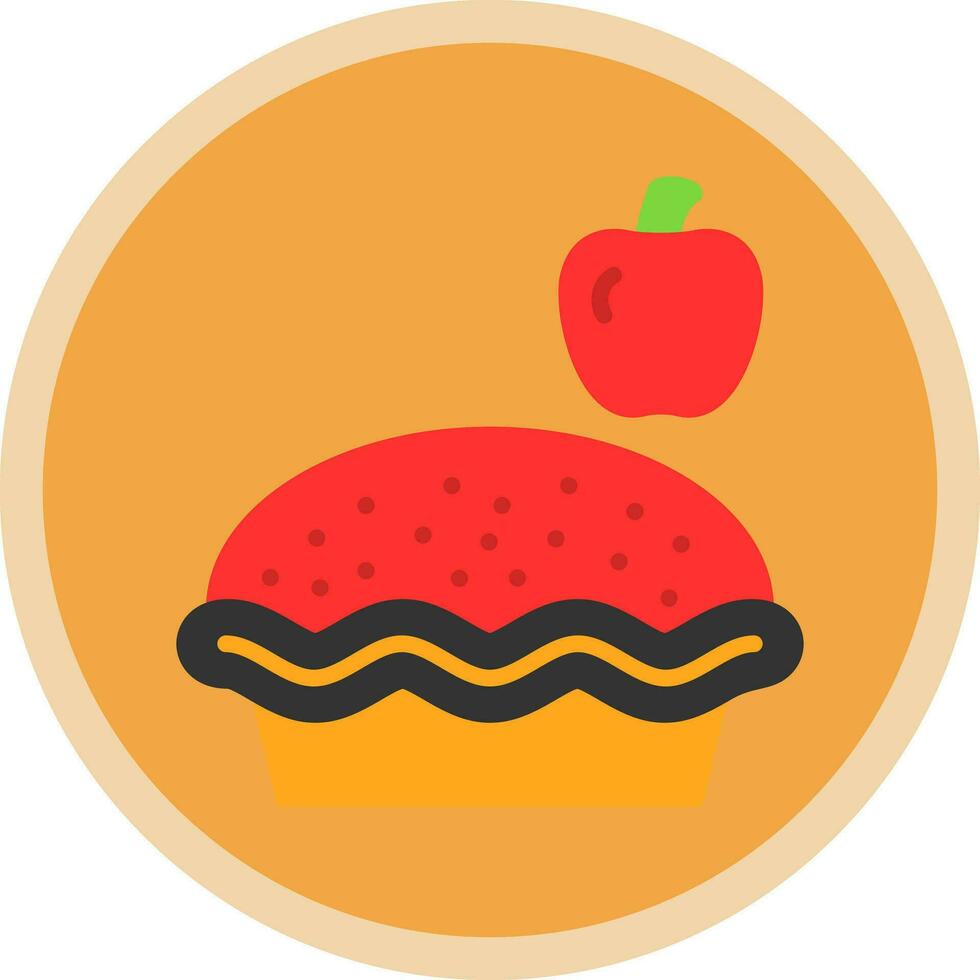 Apfel Kuchen Vektor Symbol Design