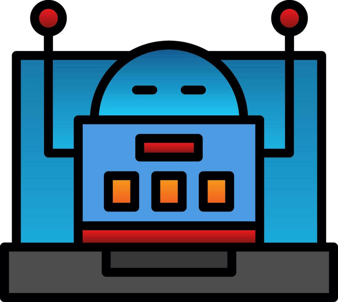 Roboter-Vektor-Icon-Design vektor