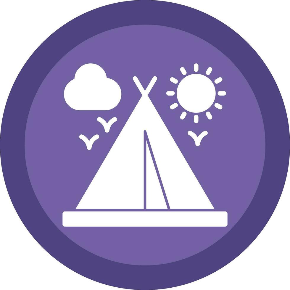 Campingzelt-Vektor-Icon-Design vektor