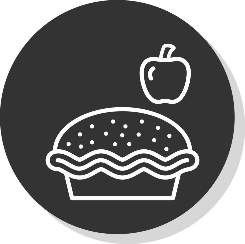 Apfel Kuchen Vektor Symbol Design