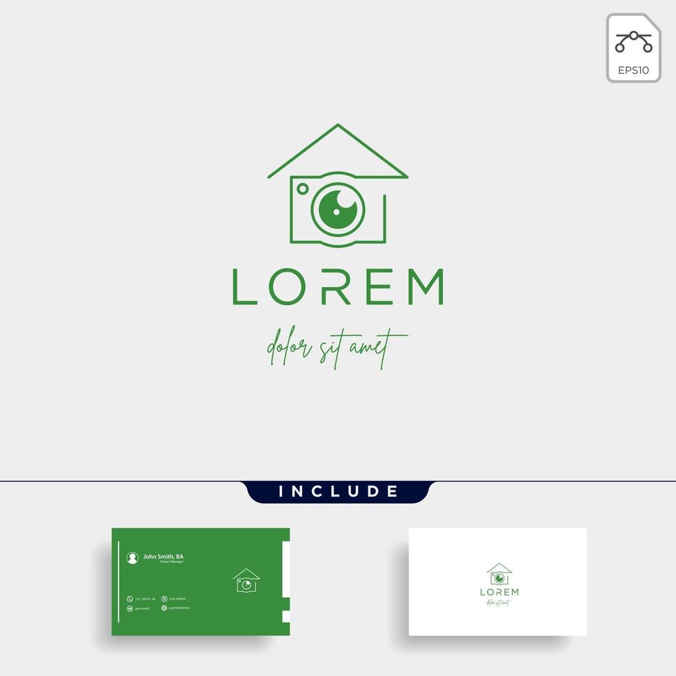 kamera hem logotyp mall vektor design