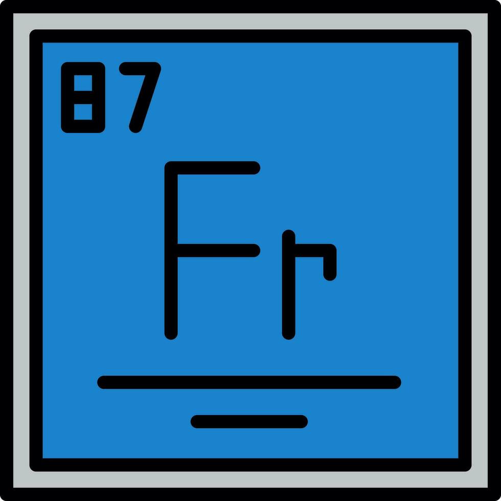 francium vektor ikon design