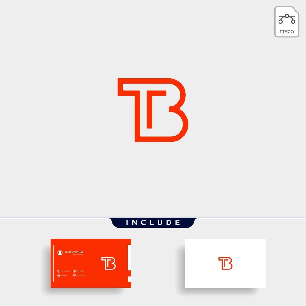 bokstaven tb bt tb logo design enkel vektor