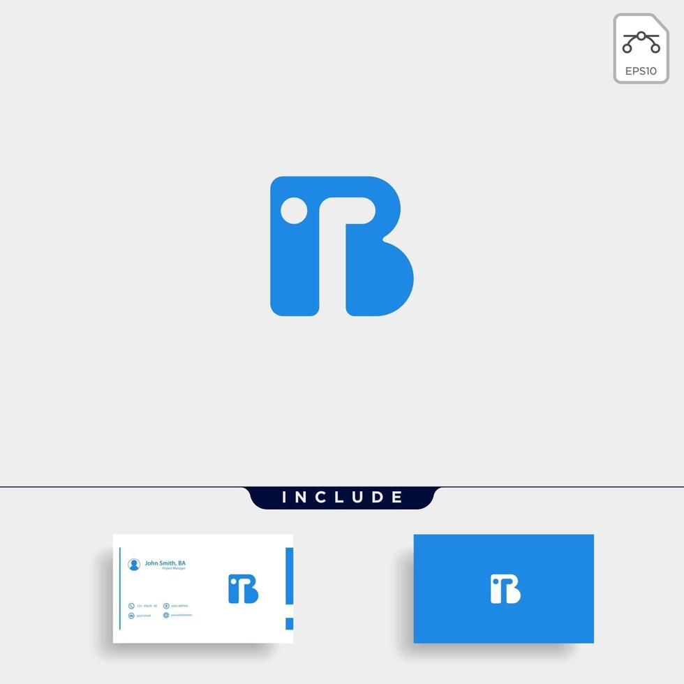 Buchstabe tb bt tb Logo Design einfacher Vektor