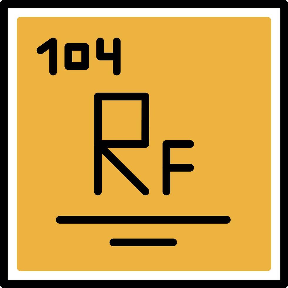 Rutherfordium Vektor Symbol Design