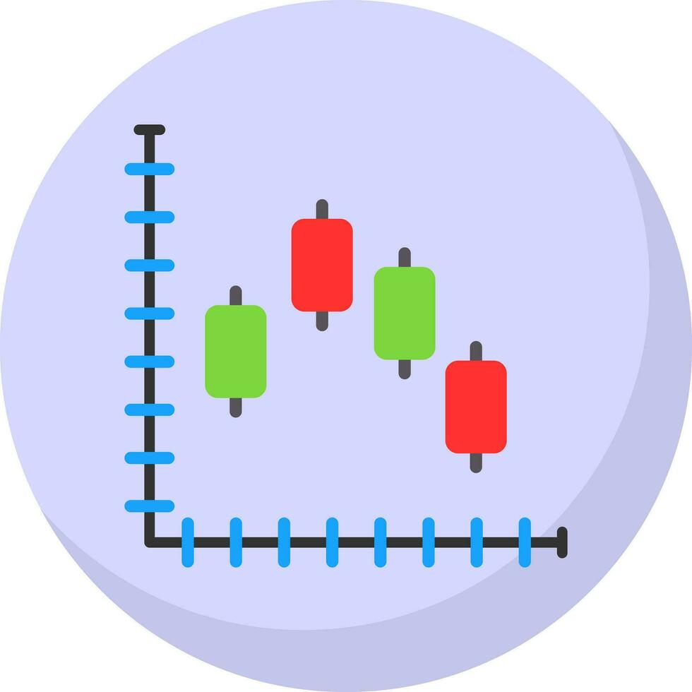 Candlestick-Diagramm-Vektor-Icon-Design vektor