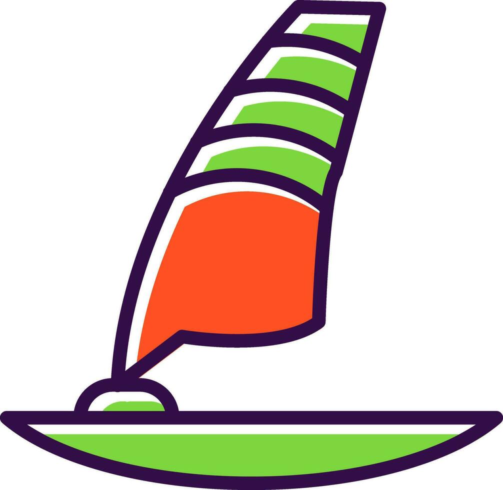 vindsurfing vektor ikon design