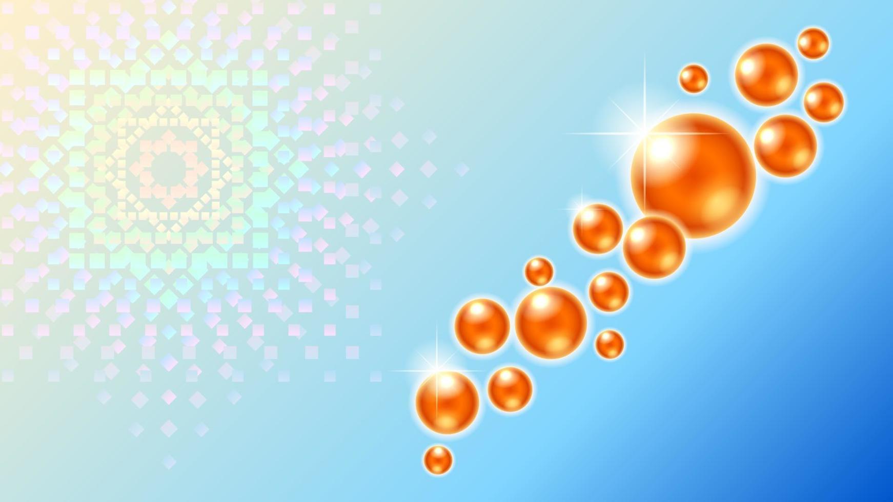 Orangenkugeln gruppieren realistischen 3d Hintergrund vektor