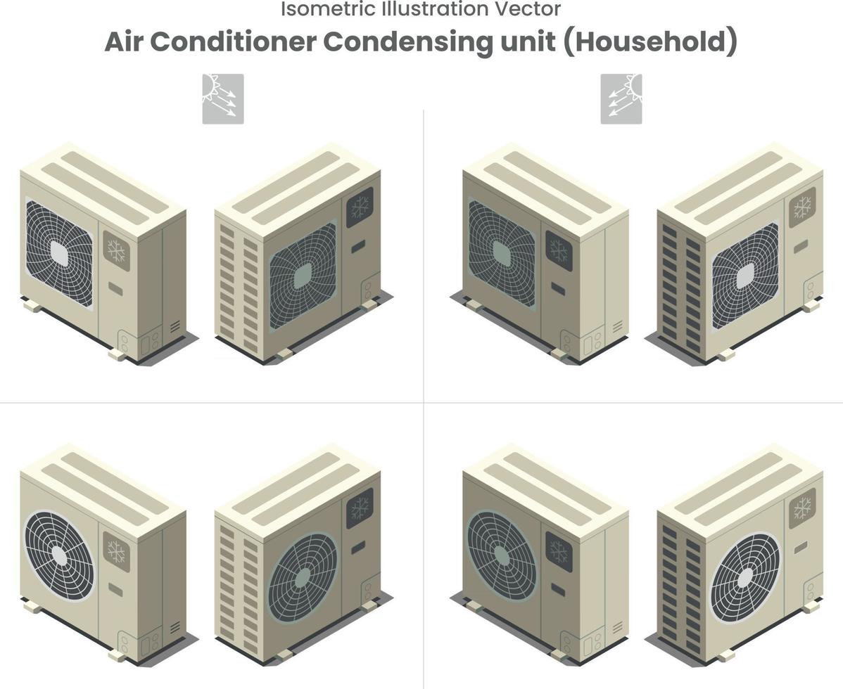isometrische Vektor Klimaanlage Verflüssigungssatz ra Typ2