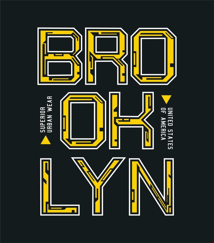 Brooklyn Typografie T-Shirt Design vektor