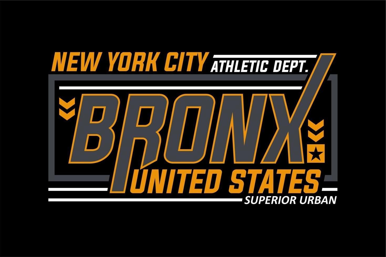 atletisk bronx typografi t-shirt design vektor