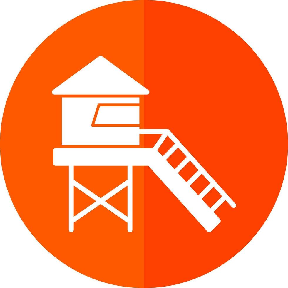 Rettungsschwimmer Turm Vektor Symbol Design