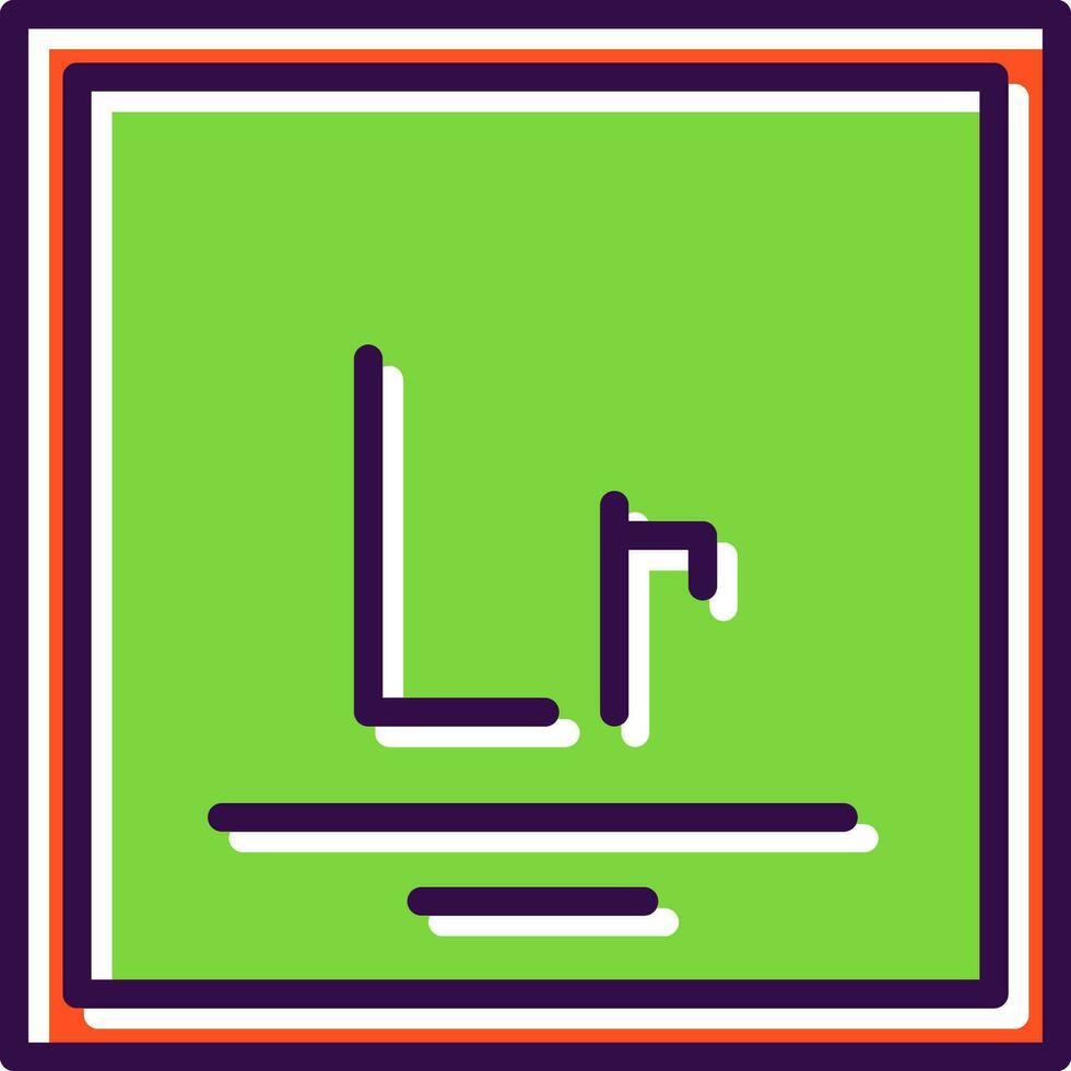 Lawrencium Vektor Symbol Design