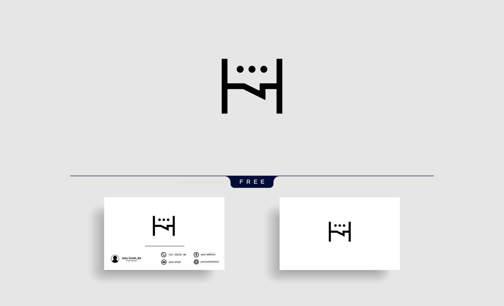 bokstaven h chat logotyp mall vektor design