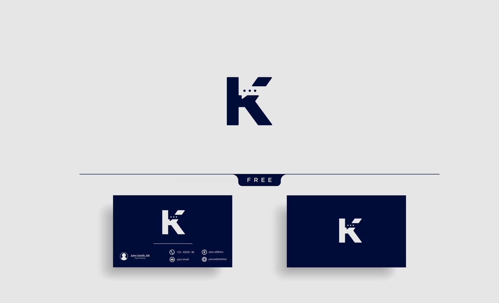 Buchstabe k Chat Logo Vorlage Vektor-Design vektor