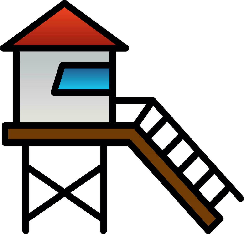 Rettungsschwimmer Turm Vektor Symbol Design