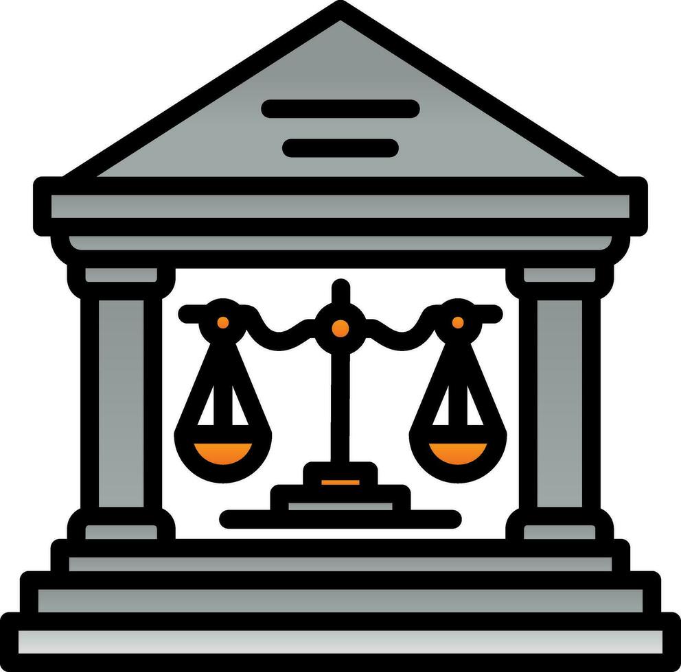 överlägsen domstol vektor ikon design