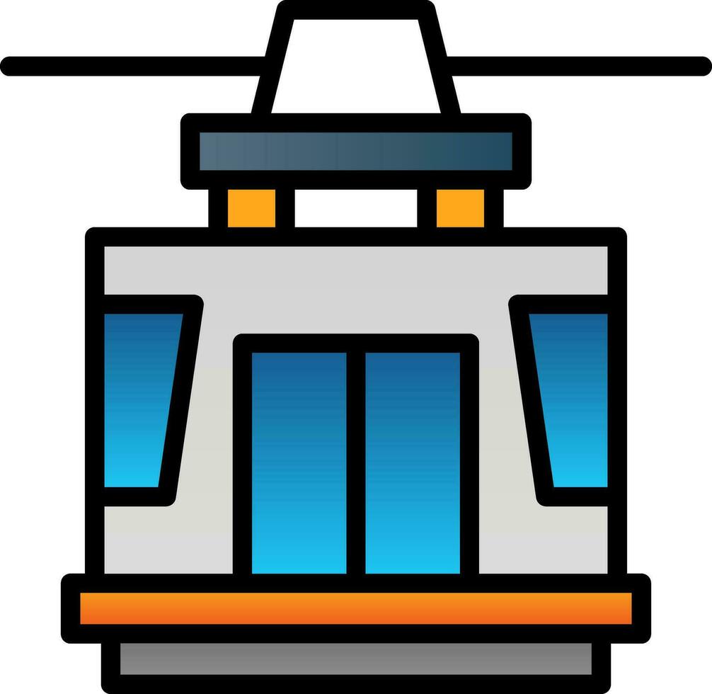 Seilbahn-Vektor-Icon-Design vektor