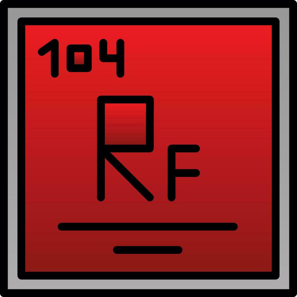 Rutherfordium Vektor Symbol Design