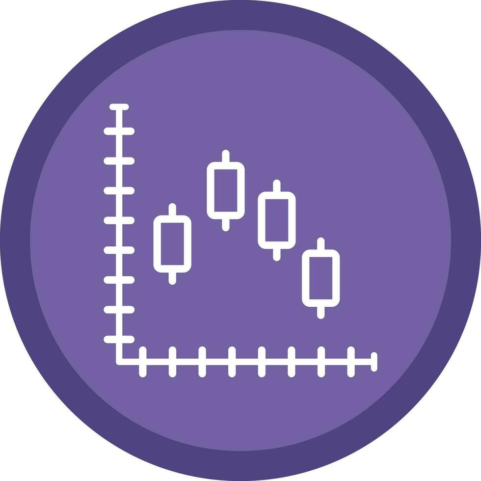 Candlestick-Diagramm-Vektor-Icon-Design vektor