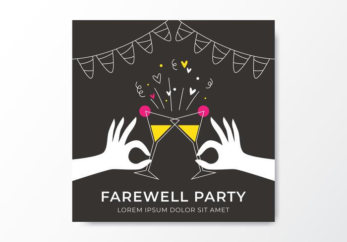 Abschieds Party Einladung Download Kostenlos Vector Clipart Graphics Vektorgrafiken Und Design Vorlagen