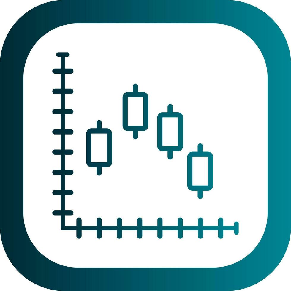 Candlestick-Diagramm-Vektor-Icon-Design vektor