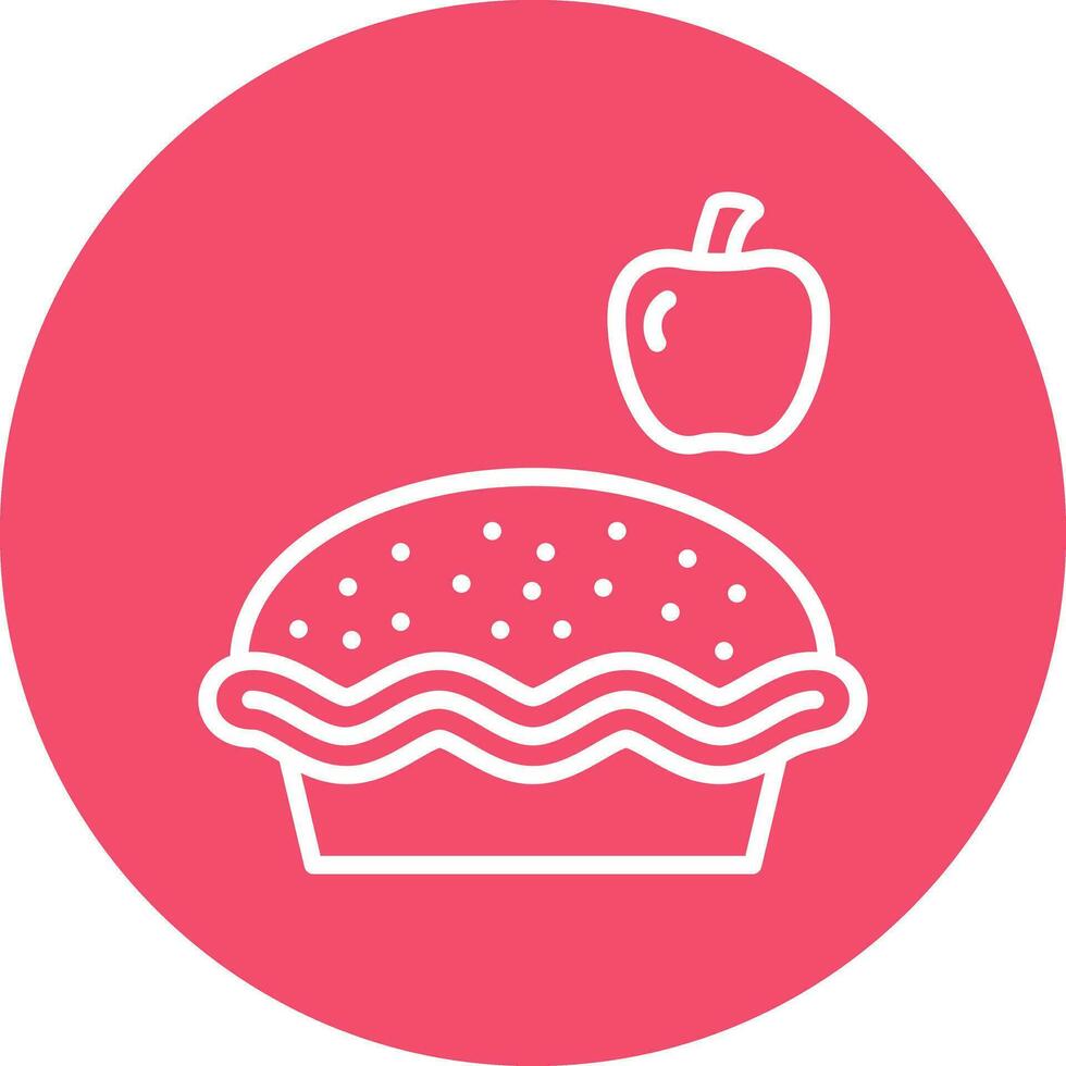 Apfel Kuchen Vektor Symbol Design