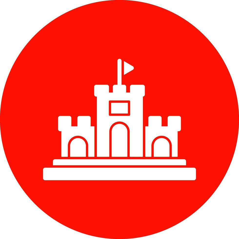 Sand Schloss Vektor Symbol Design