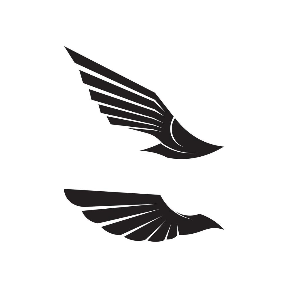 Flügel Tiervogel und Ikone für Logo-Geschäft vektor