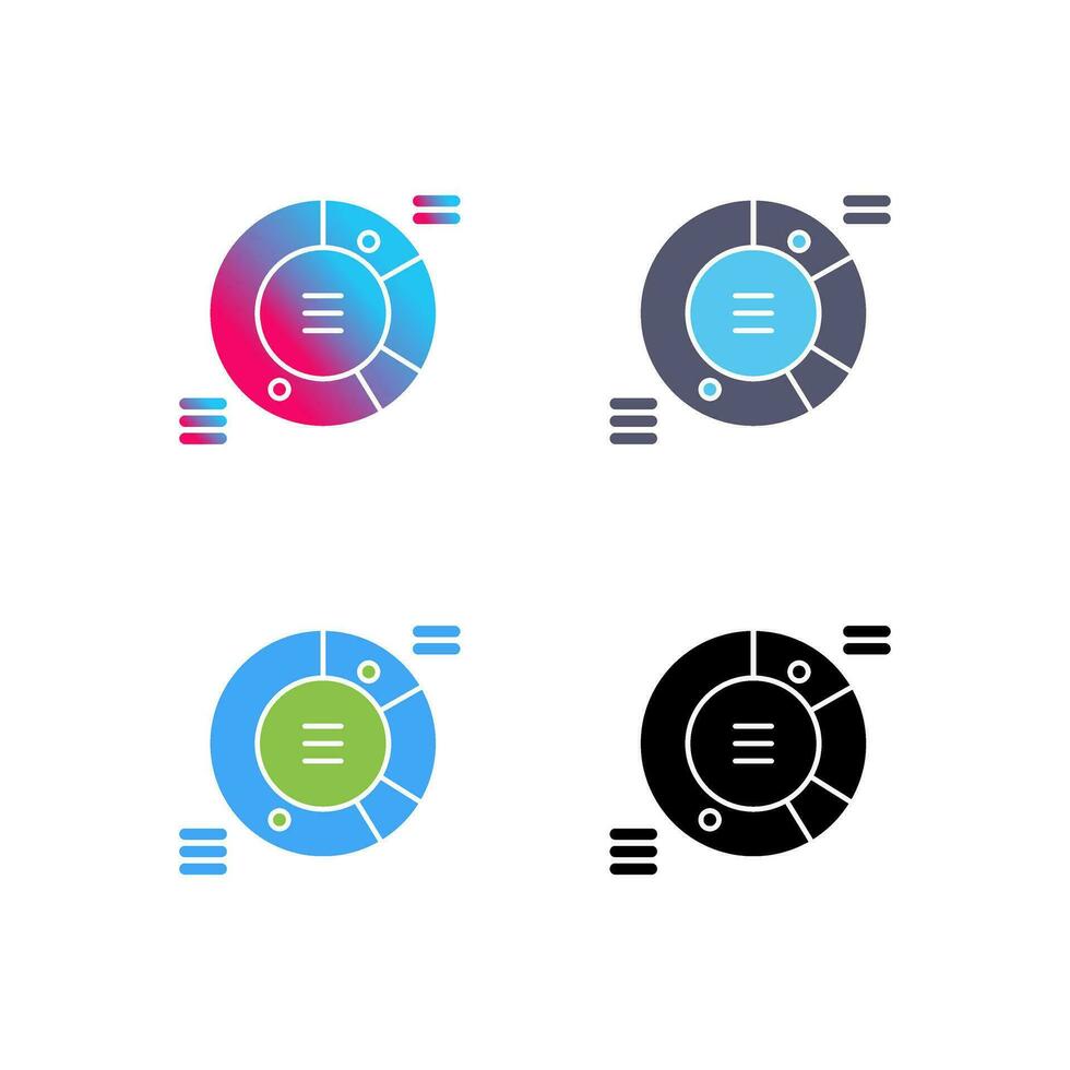 cirkeldiagram vektor ikon
